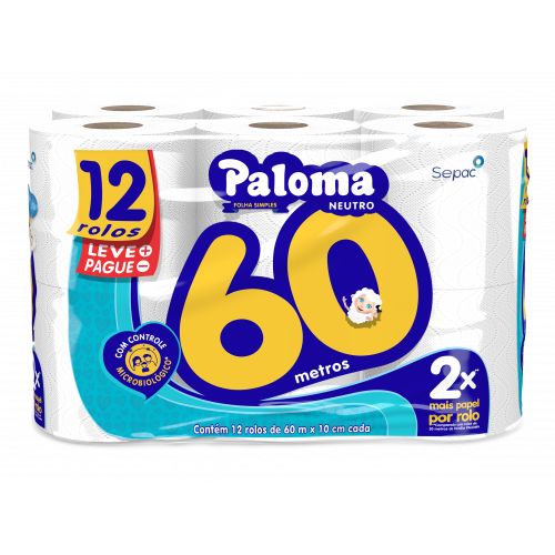 PALOMA 60M C/12 FOLHA SIMPLES (LEVE MAIS - NEUTRO FD COM 6 PT