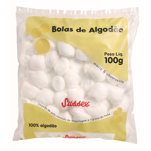 ALGODAO BOLA SUSSEX 100GR - BRANCA UN COM 1 UN