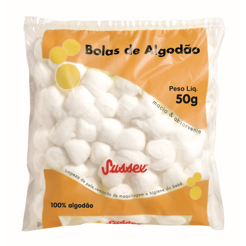 ALGODAO BOLA SUSSEX 50GR - BRANCA UN COM 1 UN