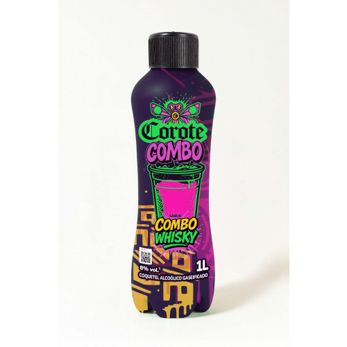 COROTE COMBO PET 1000ML - WHISKY PT COM 6 UN