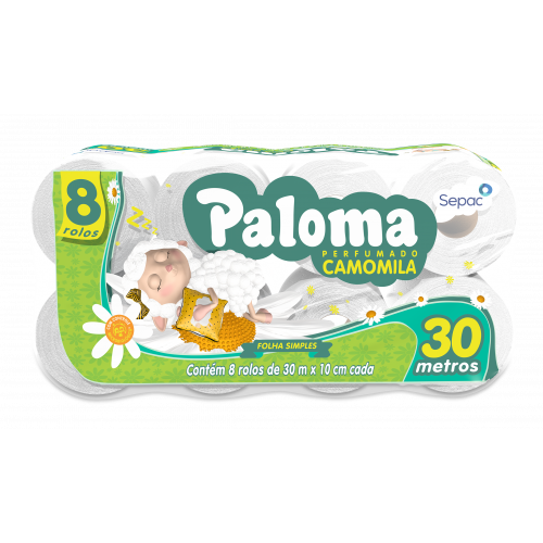 PALOMA C/8 FOLHA SIMPLES 30MTS - CAMOMILA FD COM 8 PT