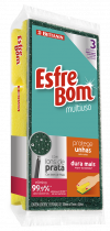 ESFREBOM ESPONJA PROTEGE UNHA ABRASIVA - C/3 UM COM 1 UM
